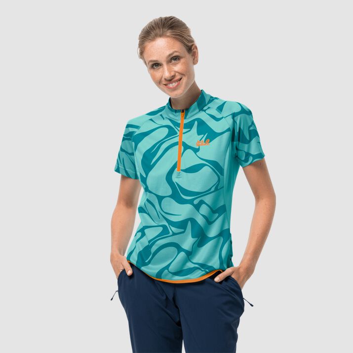 T-shirt Jack Wolfskin Gradient Mujer Verdes Oscuro Mexico-3114965